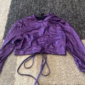 SHEIN SXY Shiny Purple Top